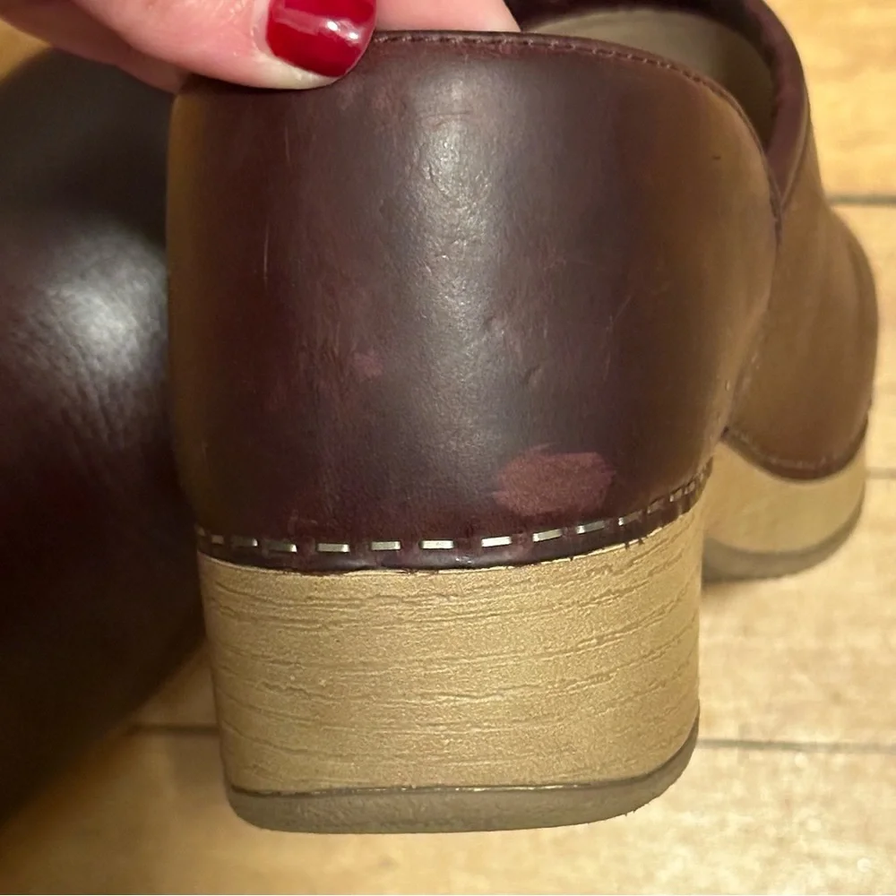 Dansko Brenna Cordovan Milled Leather Clog - Picture 8 of 12